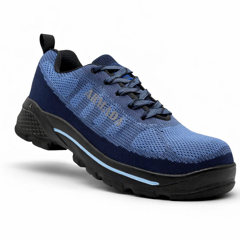 Tenis industrial modelo 156 azul marca Armada