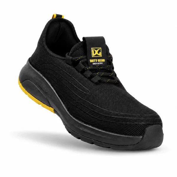 Tenis industrial modelo 6427 negro/amarillo whaterproff marca Duty Gear