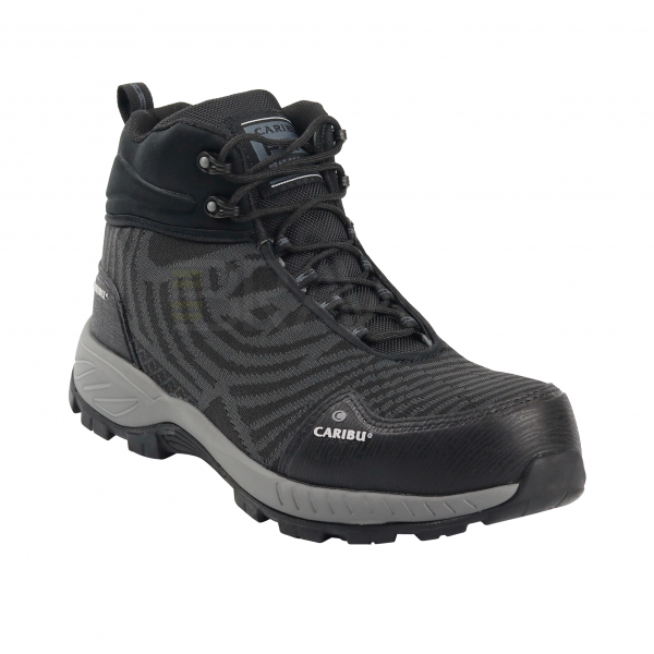 Tenis industrial modelo 340 negro/gris marca Caribu