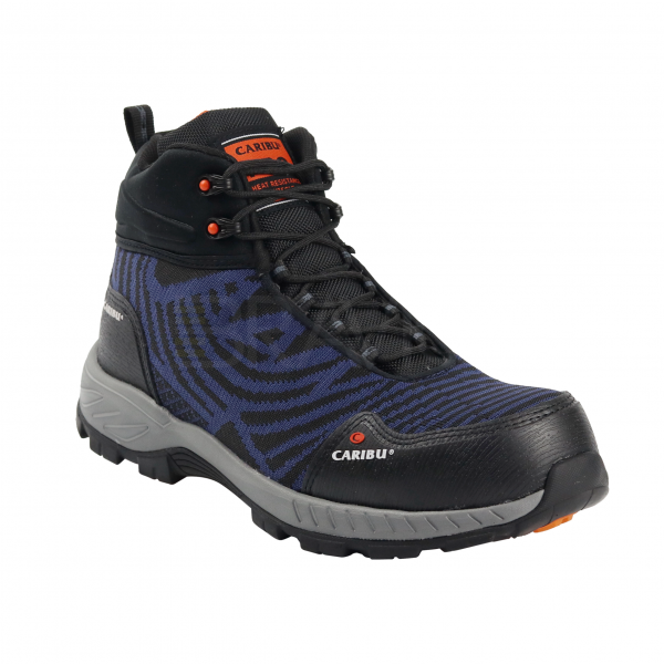 Tenis industrial modelo 340 azul/gris marca Caribu