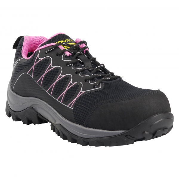 Tenis industrial modelo 200ZXC negro/rosa marca Court
