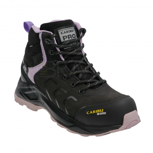 Calzado industrial modelo 349 negro/lila marca Caribu