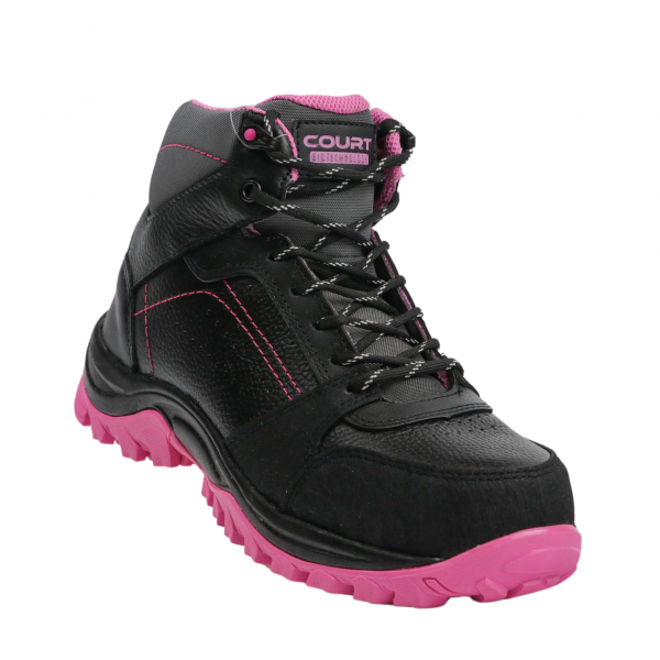 Calzado industrial modelo 701P negro/rosa marca court