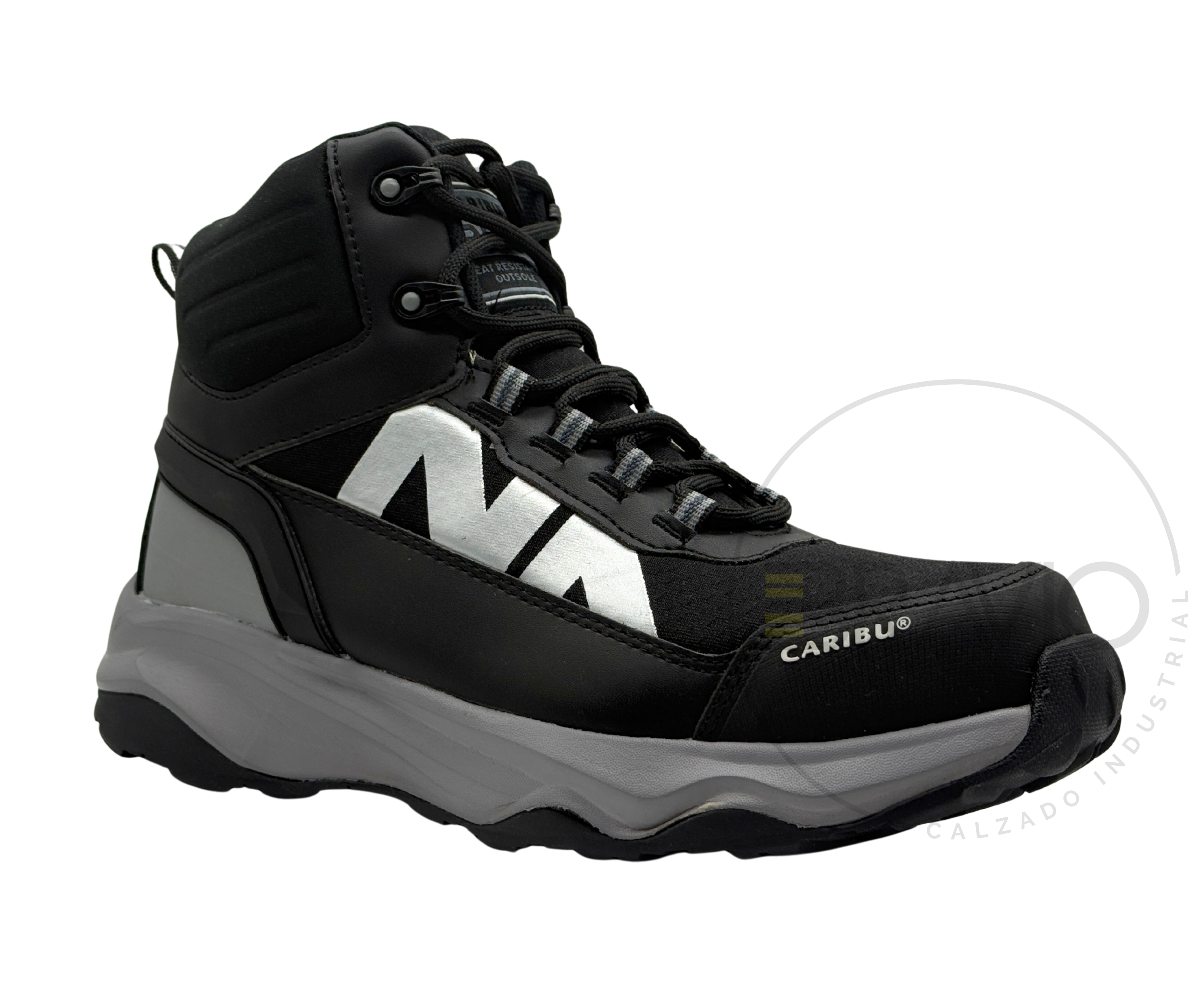 Tenis industrial modelo 963 negro/gris marca Caribu - Image 3