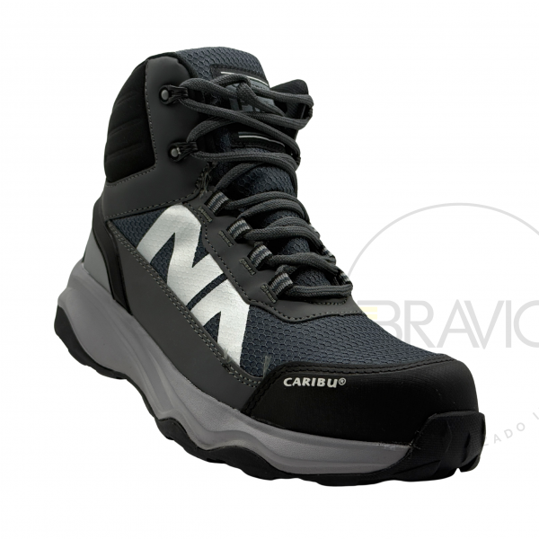 Tenis industrial modelo 963 gris/gris marca Caribu