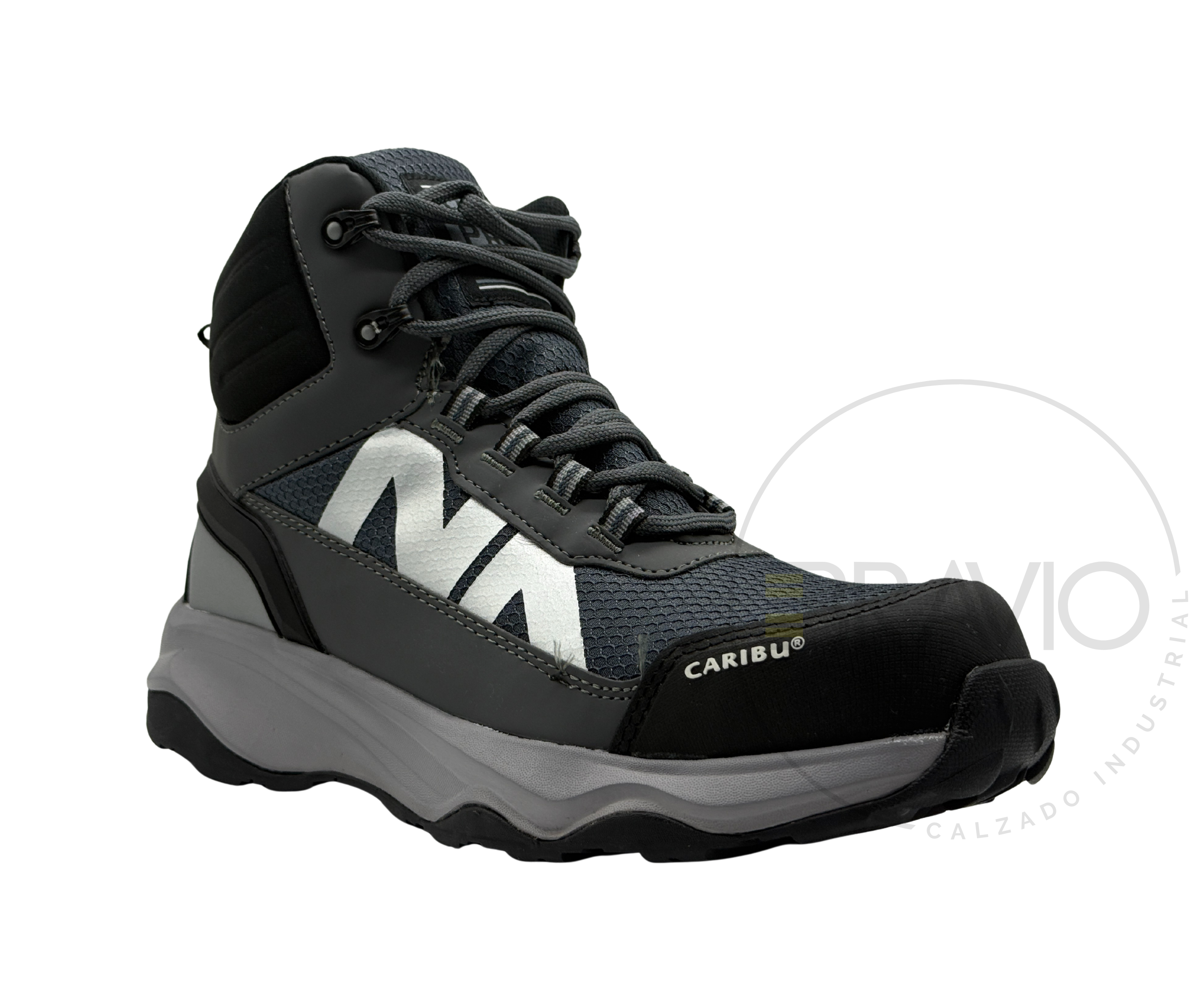 Tenis industrial modelo 963 gris/gris marca Caribu - Image 3