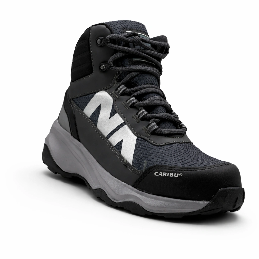 Tenis industrial modelo 963 gris/gris marca Caribu