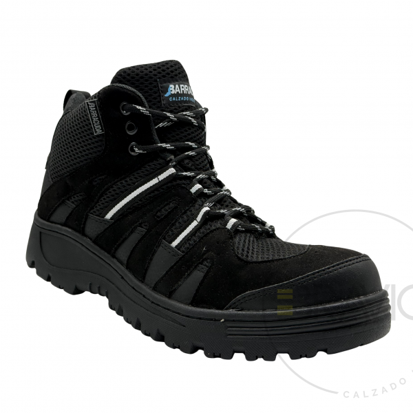 Tenis industrial modelo FOX botin negro marca Barracuda