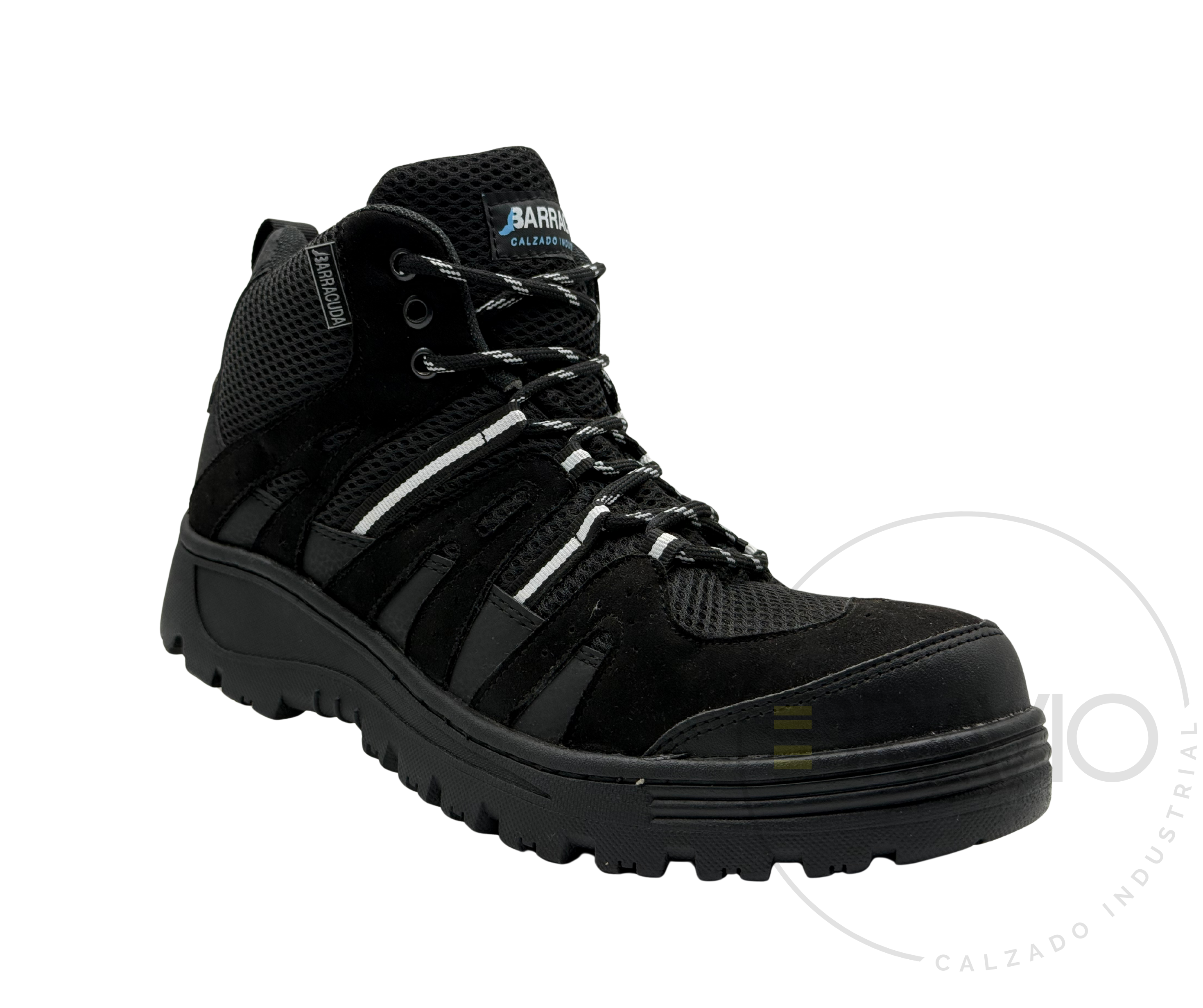 Tenis industrial modelo FOX botin negro marca Barracuda