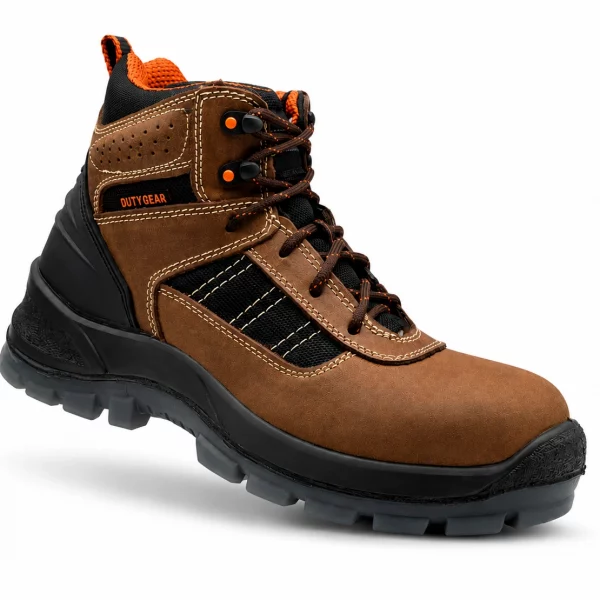 Calzado industrial modelo 3638 piel café marca Duty Gear