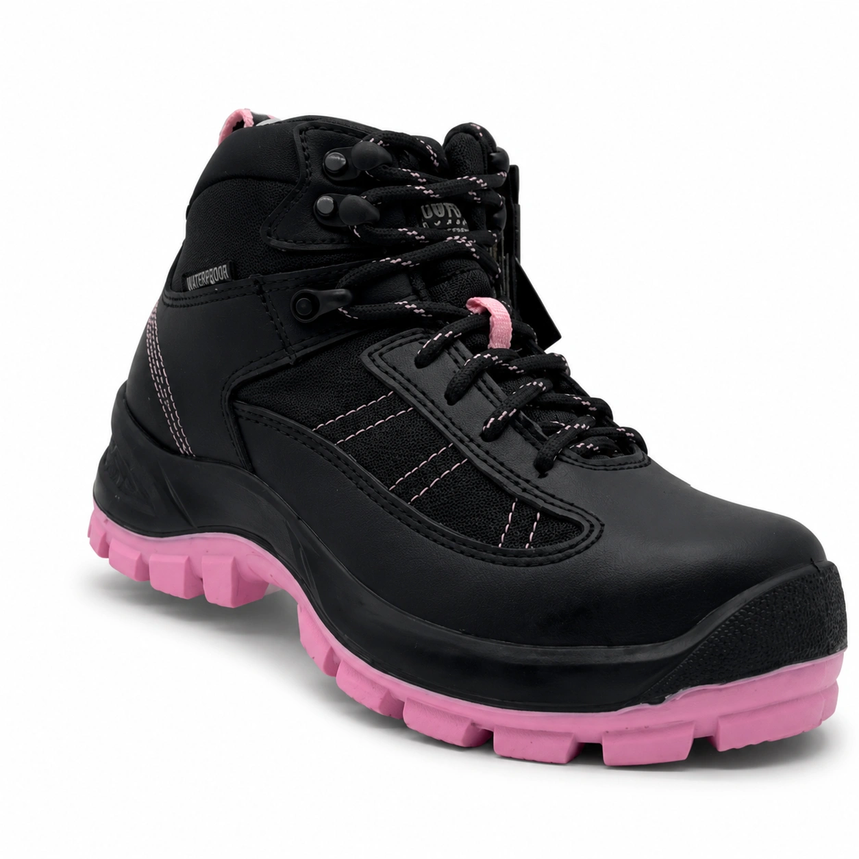 Calzado industrial modelo 2203 negro/rosa marca Duty Gear